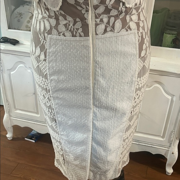 Byron Lars Cream and Black Midi Dress - Picture 3 of 10